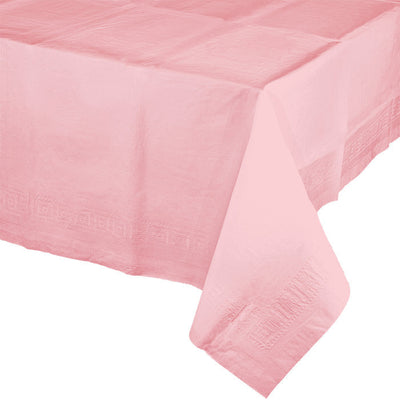 Bulk 6 pc Classic Pink Paper Table Covers 54" x 108" - Solid Color Party Tableware by Creative Converting