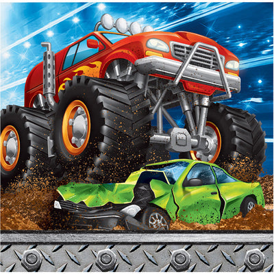 192 pc Bulk Monster Truck Beverage Napkins - Birthday Party Supplies by Creative Converting