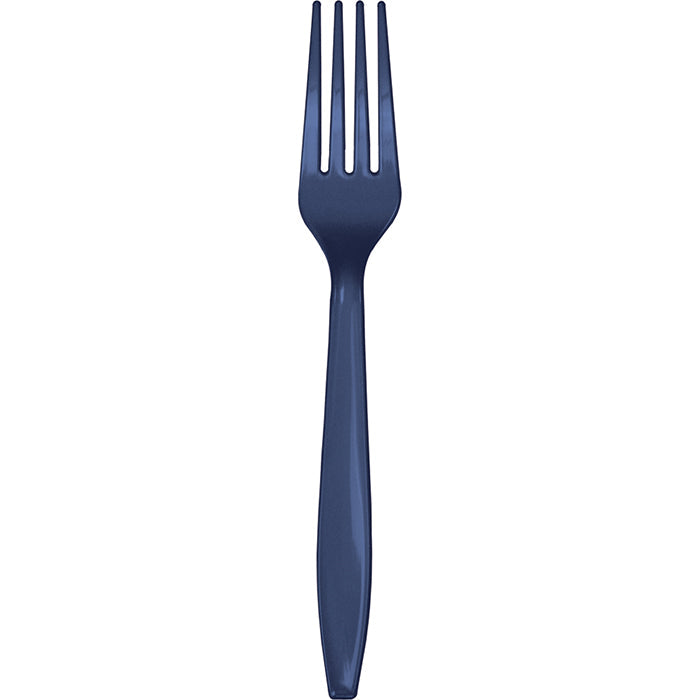 Bulk 288 pc Navy Plastic Forks  - Solid Color Party Tableware by Creative Converting