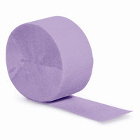 Bulk 12 pc Luscious Lavender Crepe Streamer 81 ft  - Solid Color Party Tableware by Creative Converting