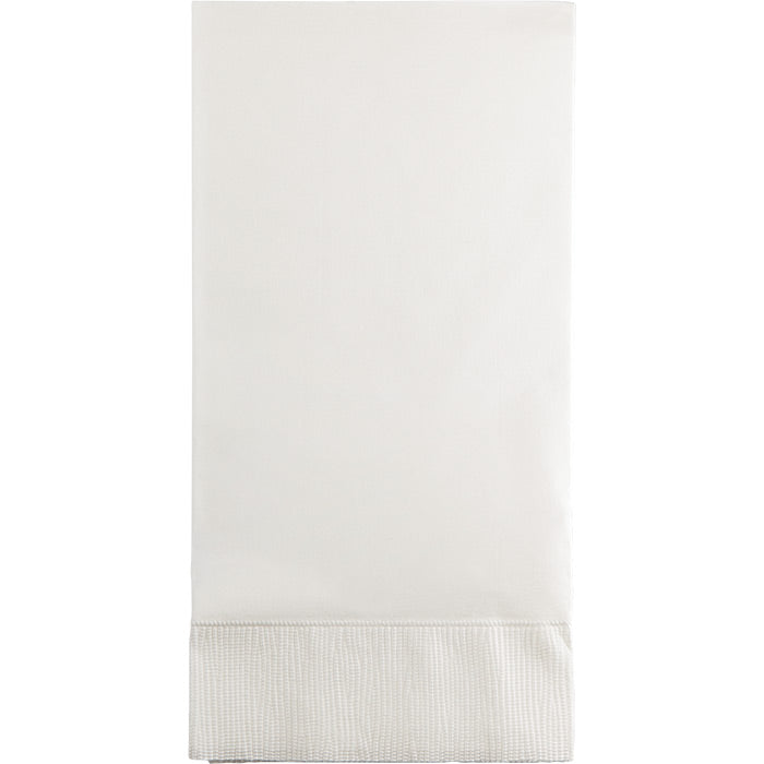 Bulk 192 pc White 3 Ply Guest Towels  - Solid Color Party Tableware by Creative Converting