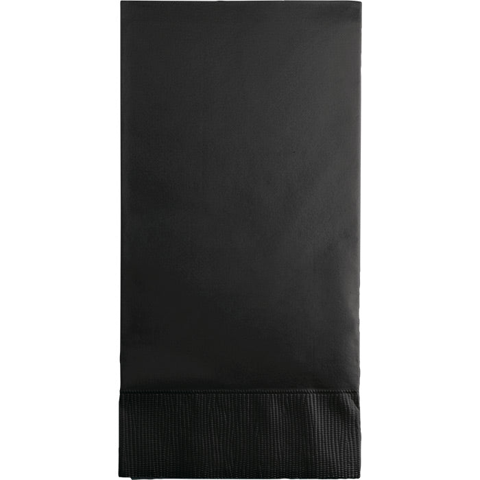 Bulk 192 pc Black Velvet 3 Ply Guest Towels  - Solid Color Party Tableware by Creative Converting