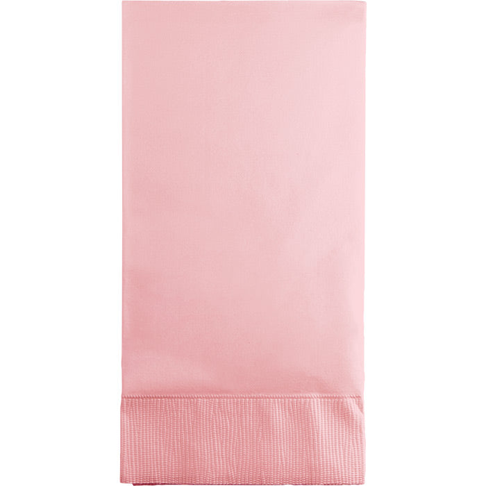 Bulk 192 pc Classic Pink 3 Ply Guest Towels  - Solid Color Party Tableware by Creative Converting