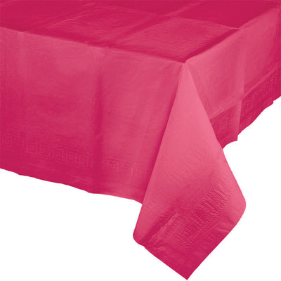 Bulk 6 pc Hot Magenta Paper Table Covers 54" x 108" - Solid Color Party Tableware by Creative Converting
