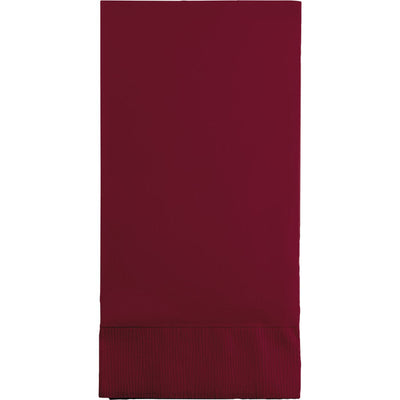 Bulk 192 pc Burgundy 3 Ply Guest Towels  - Solid Color Party Tableware by Creative Converting