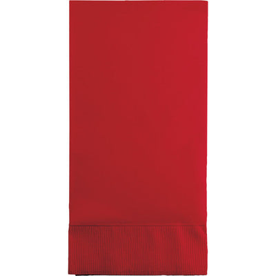 Bulk 192 pc Classic Red 3 Ply Guest Towels  - Solid Color Party Tableware by Creative Converting
