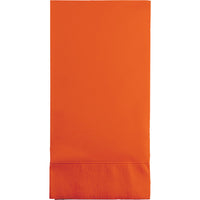 Bulk 192 pc Sunkissed Orange 3 Ply Guest Towels  - Solid Color Party Tableware by Creative Converting