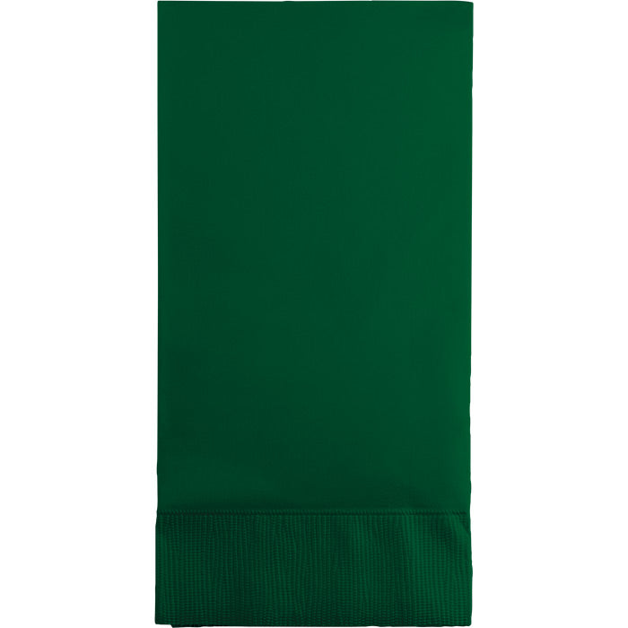 Bulk 192 pc Hunter Green 3 Ply Guest Towels  - Solid Color Party Tableware by Creative Converting