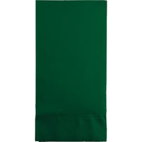 Bulk 192 pc Hunter Green 3 Ply Guest Towels  - Solid Color Party Tableware by Creative Converting