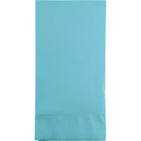 Bulk 192 pc Pastel Blue 3 Ply Guest Towels  - Solid Color Party Tableware by Creative Converting