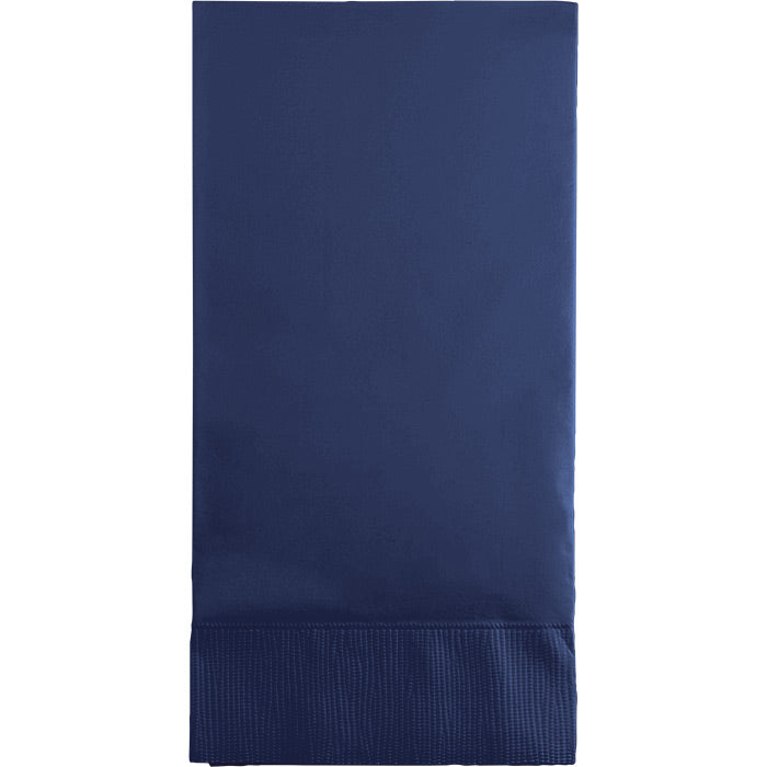 Bulk 192 pc Navy 3 Ply Guest Towels  - Solid Color Party Tableware by Creative Converting