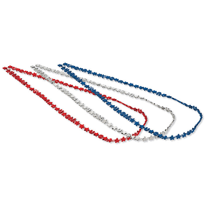 36 pc Bulk USA Necklaces - Patriotic and 4th of July Party Supplies by Creative Converting