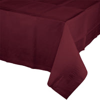 Bulk 6 pc Burgundy Paper Table Covers 54 inch x 108 inch - Solid Color Party Tableware by Creative Converting