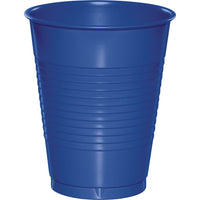 Bulk 240 pc Cobalt Blue 16 oz Plastic Cups - Solid Color Party Tableware by Creative Converting