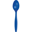Bulk 288 pc Cobalt Blue Plastic Spoons  - Solid Color Party Tableware by Creative Converting