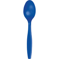Bulk 288 pc Cobalt Blue Plastic Spoons  - Solid Color Party Tableware by Creative Converting