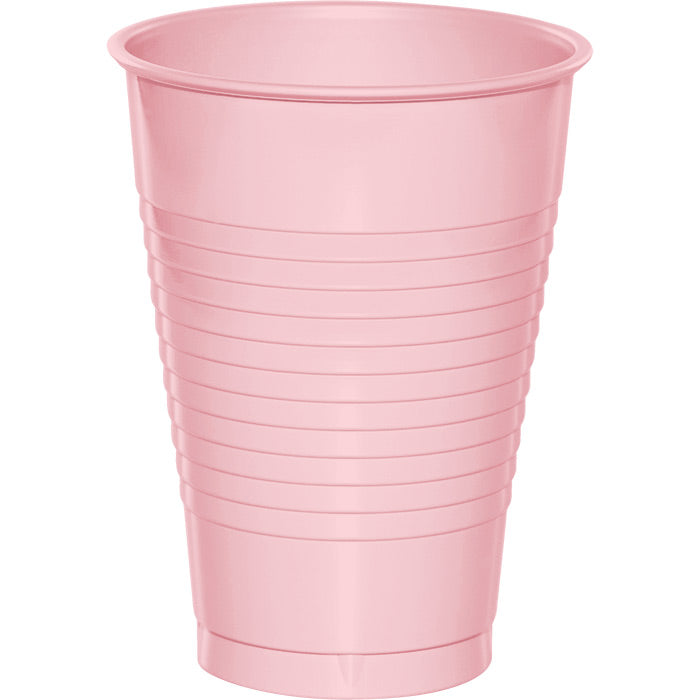 Bulk 240 pc Classic Pink 12 oz Plastic Cups - Solid Color Party Tableware by Creative Converting