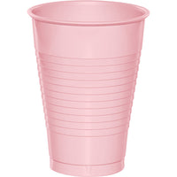 Bulk 240 pc Classic Pink 12 oz Plastic Cups - Solid Color Party Tableware by Creative Converting
