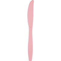 Bulk 288 pc Classic Pink Plastic Knives  - Solid Color Party Tableware by Creative Converting
