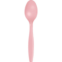 Bulk 288 pc Classic Pink Plastic Spoons  - Solid Color Party Tableware by Creative Converting
