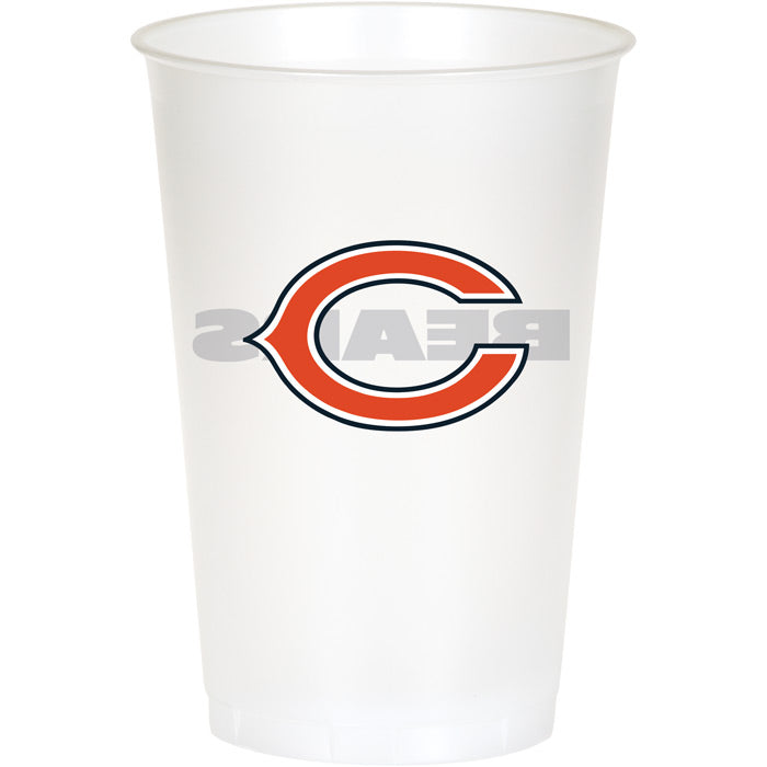 96 pc Bulk Chicago Bears 20 oz Plastic Cups - Sports Party Supplies by Creative Converting