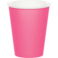 Bulk 96 pc Candy Pink Value Friendly 9 oz Hot & Cold Cups - Solid Color Party Tableware by Creative Converting