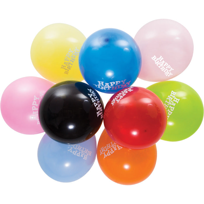 180 pc Bulk Assorted Happy Birthday Balloons - Birthday Party Supplies by Creative Converting