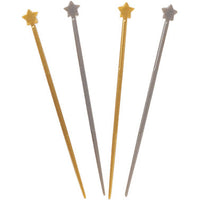 2400 pc Bulk Gold & Silver Star Picks - Birthday Party Supplies by Creative Converting