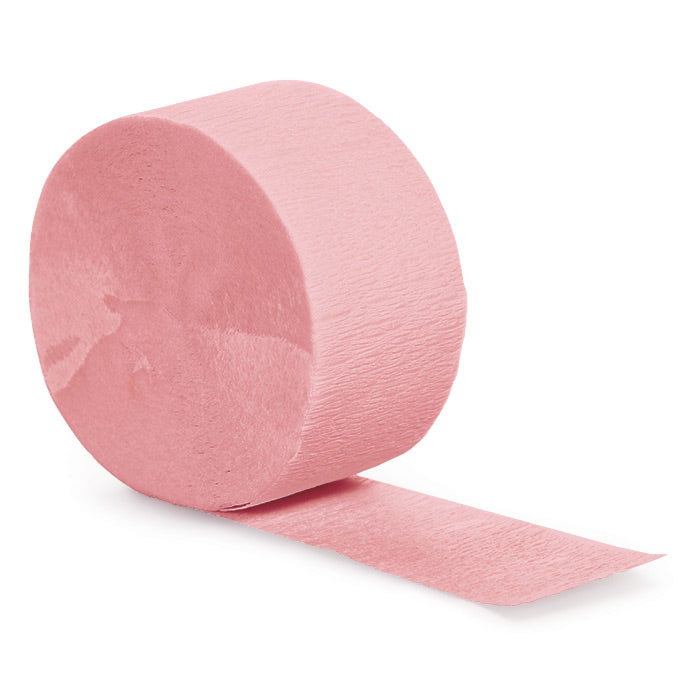 Bulk 12 pc Classic Pink Crepe Streamer 81 ft  - Solid Color Party Tableware by Creative Converting