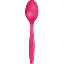 Bulk 288 pc Hot Magenta Plastic Spoons  - Solid Color Party Tableware by Creative Converting