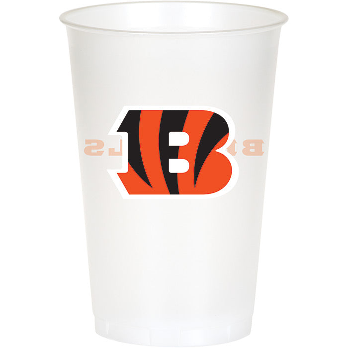 96 pc Bulk Cincinnati Bengals 20 oz Plastic Cups - Sports Party Supplies by Creative Converting