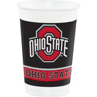 96 pc Bulk Ohio State University 20 oz Plastic Cups - Sports Party Supplies by Creative Converting