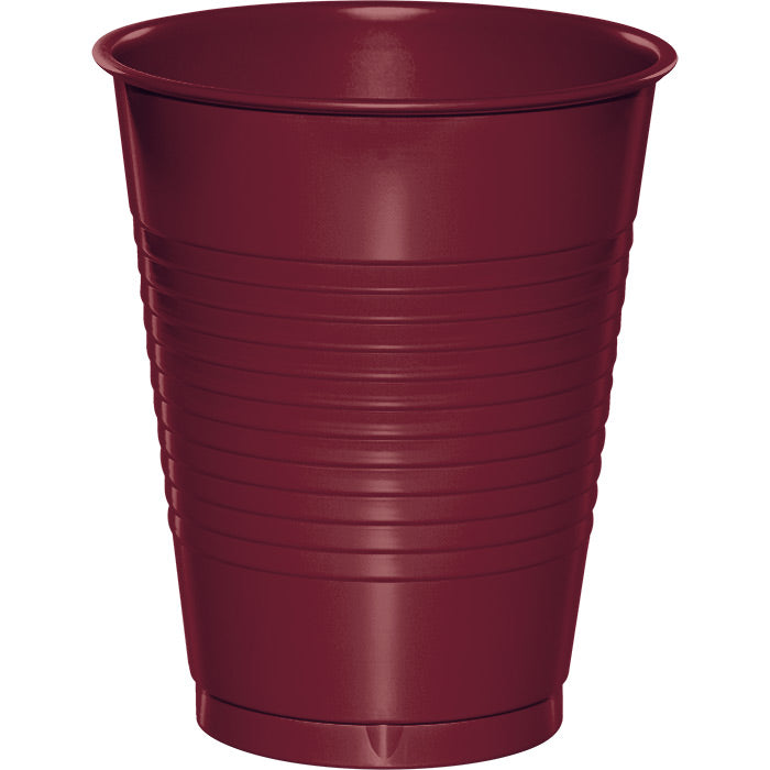 Bulk 240 pc Burgundy 16 oz Plastic Cups - Solid Color Party Tableware by Creative Converting