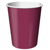 Bulk 240 pc Burgundy 9 oz Hot & Cold Cups - Solid Color Party Tableware by Creative Converting
