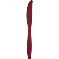 Bulk 288 pc Burgundy Plastic Knives  - Solid Color Party Tableware by Creative Converting