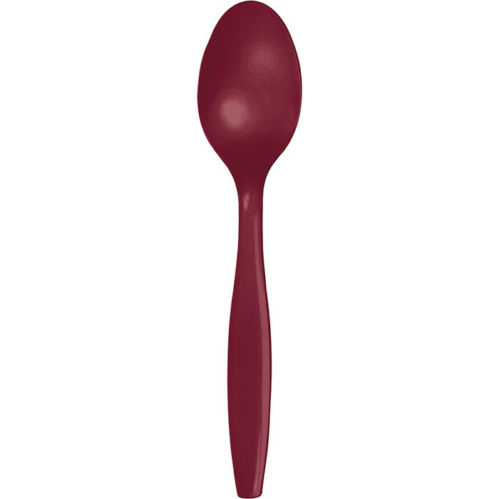 Bulk 288 pc Burgundy Plastic Spoons  - Solid Color Party Tableware by Creative Converting