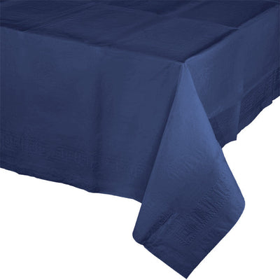 Bulk 6 pc Navy Paper Table Covers 54" x 108" - Solid Color Party Tableware by Creative Converting