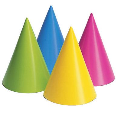 96 pc Bulk Neon Party Hats - Birthday Party Supplies by Creative Converting