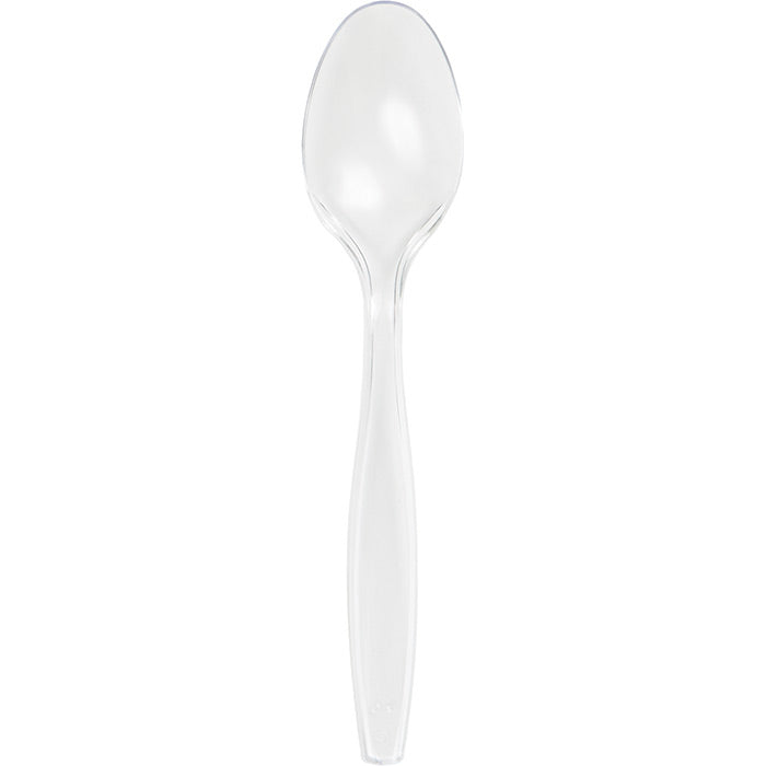 Bulk 600 pc Clear Bulk Plastic Spoons  - Solid Color Party Tableware by Creative Converting