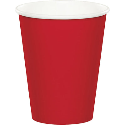 Bulk 96 pc Classic Red Value Friendly 9 oz Hot & Cold Cups - Solid Color Party Tableware by Creative Converting
