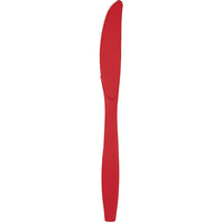 Bulk 288 pc Classic Red Plastic Knives  - Solid Color Party Tableware by Creative Converting