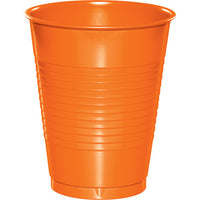 Bulk 240 pc Sunkissed Orange 16 oz Plastic Cups - Solid Color Party Tableware by Creative Converting