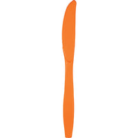 Bulk 288 pc Sunkissed Orange Plastic Knives  - Solid Color Party Tableware by Creative Converting