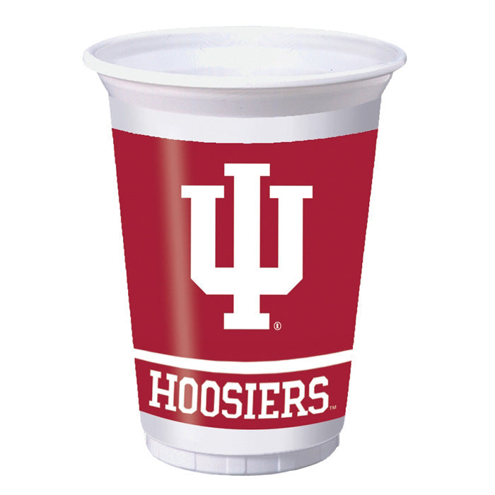 96 pc Bulk Indiana University 20 oz Plastic Cups - Sports Party Supplies by Creative Converting