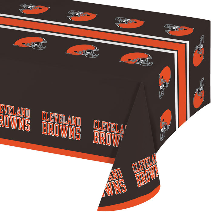 12 pc Bulk Cleveland Browns Table Covers - Sports Party Supplies by Creative Converting
