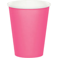 Bulk 240 pc Candy Pink 9 oz Hot & Cold Cups - Solid Color Party Tableware by Creative Converting