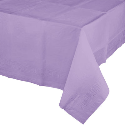 Bulk 6 pc Luscious Lavender Paper Table Covers 54" x 108" - Solid Color Party Tableware by Creative Converting