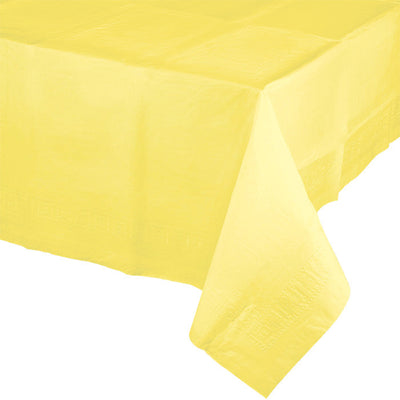 Bulk 6 pc Mimosa Paper Table Covers 54" x 108" - Solid Color Party Tableware by Creative Converting