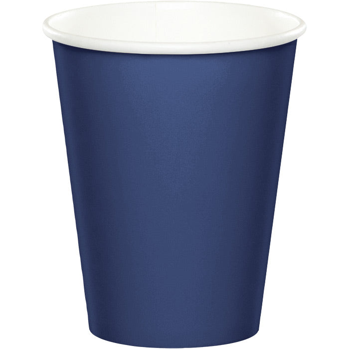 Bulk 240 pc Navy 9 oz Hot & Cold Cups - Solid Color Party Tableware by Creative Converting