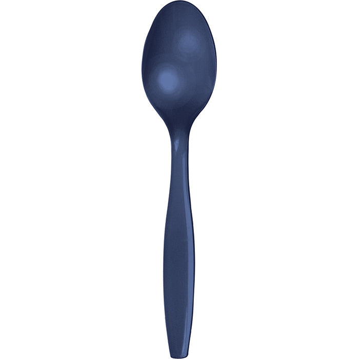 Bulk 288 pc Navy Plastic Spoons  - Solid Color Party Tableware by Creative Converting